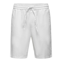 ONLY & SONS Linus Loose Bomuld Shorts - Bright Hvid