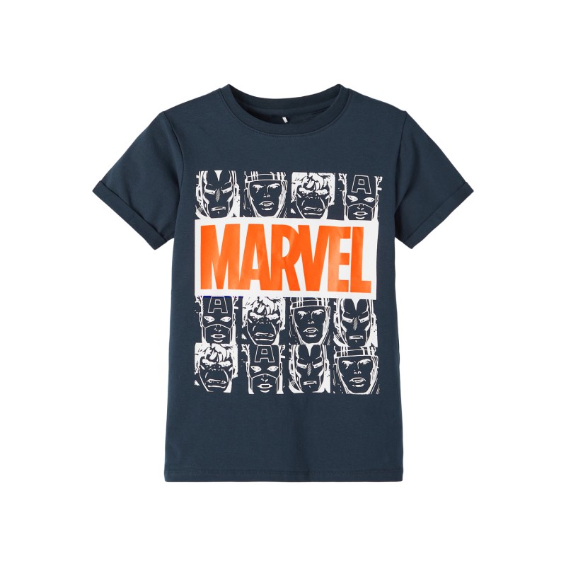 NAME IT Nkmmackin Marvel Kortærmet Top Mar - Dark Sapphire