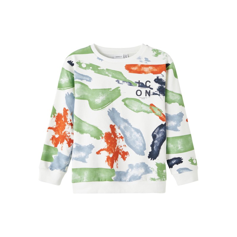 NAME IT Kids Darkan Løs Sweatshirt - Bright White