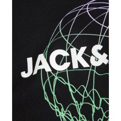 JACK & JONES Junior Digitali T-shirt - Sort