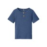 NAME IT Mini Rib Kortærmet T-shirt - Bijou Blue