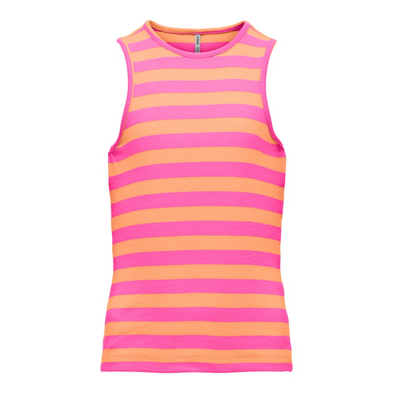 KIDS ONLY Kenya Rib Stripe Tank Top Jrs - Sugar Plum