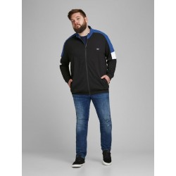 JACK & JONES PLUS SPRINT SWEAT  ZIP CARDIGAN - Sort
