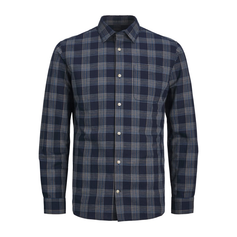 JACK & JONES Jprblusummer Linen Check Shirt Langærmet - Salute