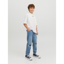 JACK & JONES JR OLi Skater Volume T-shirt - Hvid