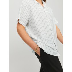 JACK & JONES Plus Blu Summer Resort Kortærmet Hør Skjorte - Sand
