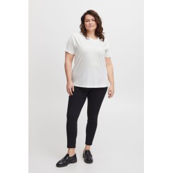 FRANSA Plus Shoulder Basis T-shirt - Blanc De Blanc