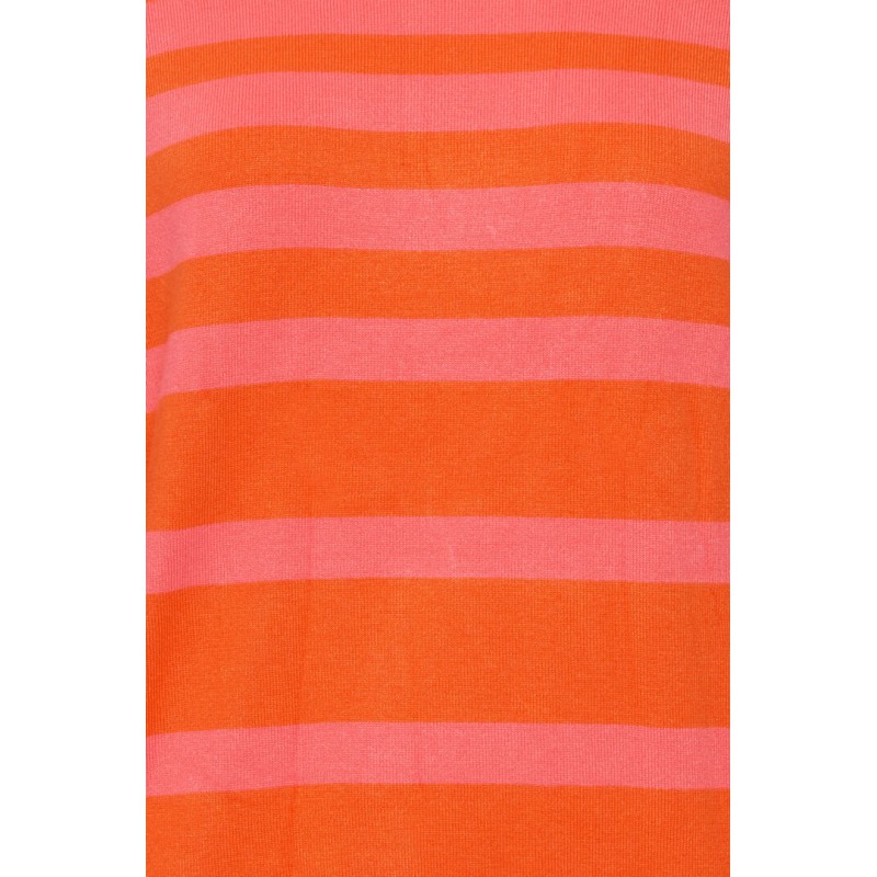 FRANSA Blume Pullover Med Striber - Firecrackers