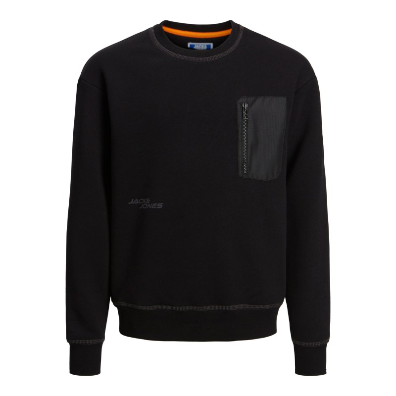 JACK & JONES JUNIOR Jcooff Pocket Sweat Crew Neck Junior - Sort