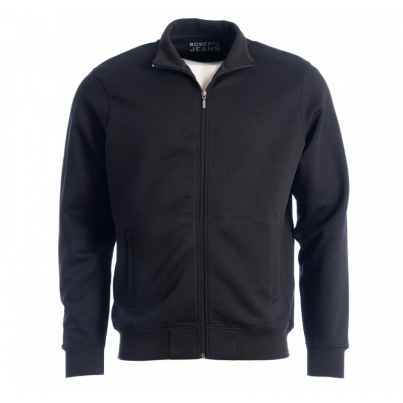 Roberto Plus Sweatshirt Med ZIP UP - Navy