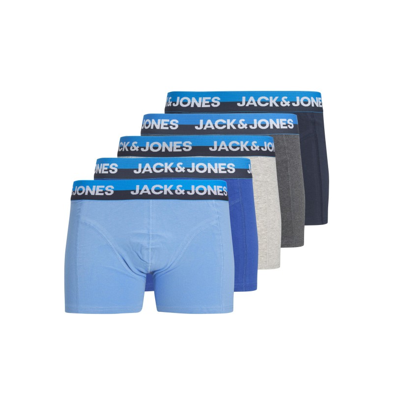 JACK & JONES Davie Trunks 5-Pak - Dark Grey Melange