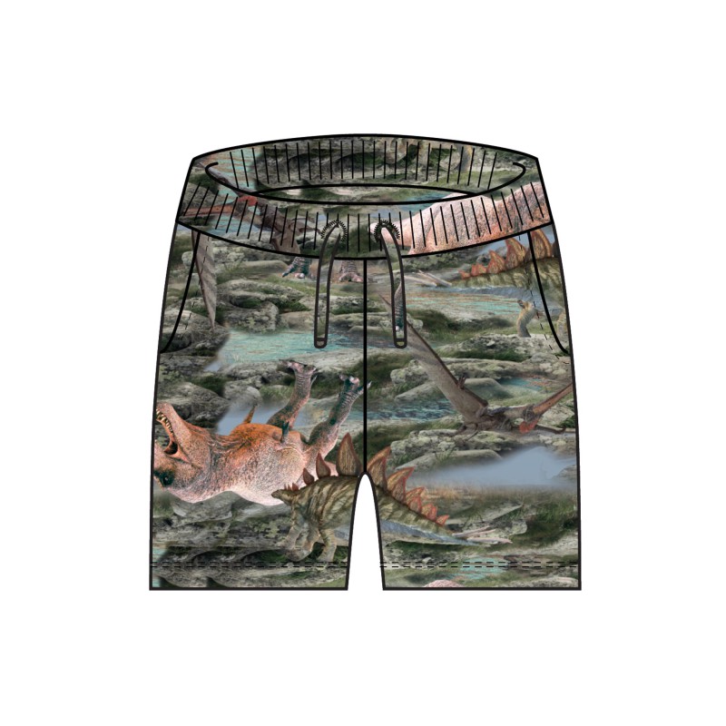 NAME IT Mini Hino Dinosauer Sweat Shorts - Thyme