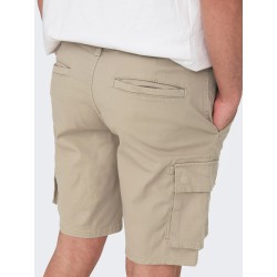 ONLY & SONS Cam Stage Cargo Shorts - Chinchilla