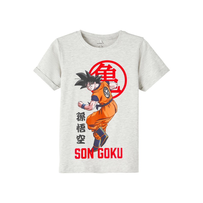 NAME IT Kids Arly Dragonball T-shirt - Light Grey Melange