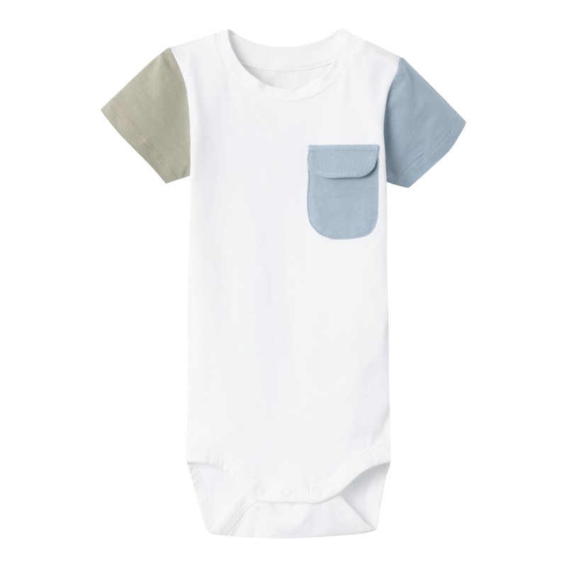 NAME IT Baby Hon Kortærmet Bodysuit - Bright White