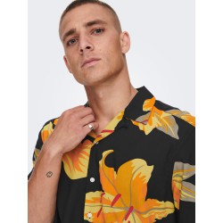 ONLY & SONS Dan Kortærmet Hawaii Skjorte - Acacia