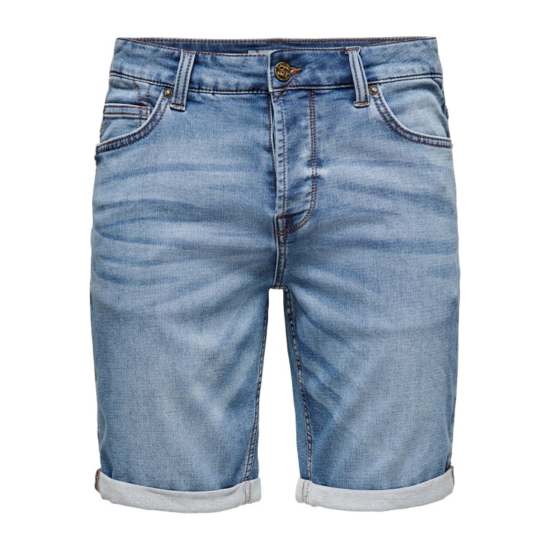 ONLY & SONS Ply Denim Shorts - Blue Denim