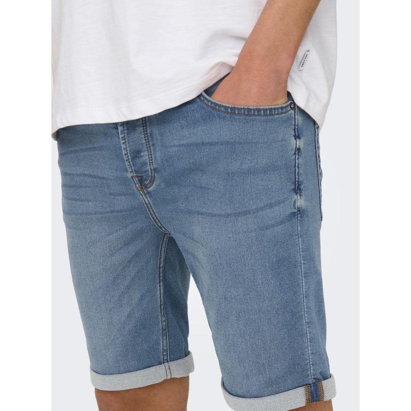 ONLY & SONS Ply Denim Shorts - Blue Denim