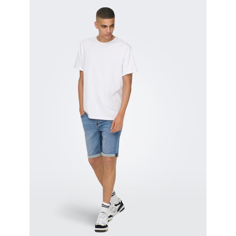 ONLY & SONS Ply Denim Shorts - Blue Denim