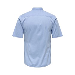 ONLY & SONS Miles S/S Stretch Skjorte - Cashmere Blue