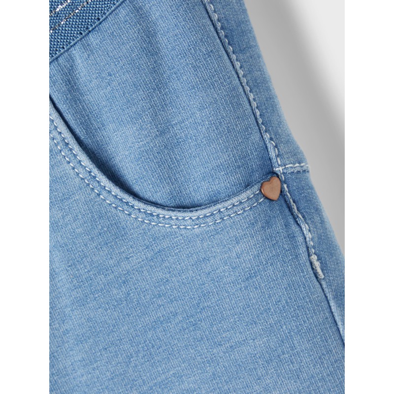 NAME IT Mini Salli Slim Sweat Jeans - Light Blue Denim