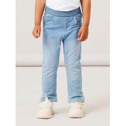 NAME IT Mini Salli Slim Sweat Jeans - Light Blue Denim