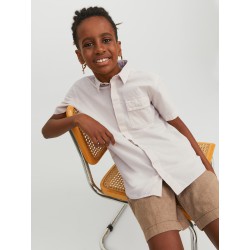 JACK & JONES Junior Oversized Hør Skjorte - Moonbeam