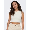 JDY Cirkeline Strik Crop Top - Cloud Dancer