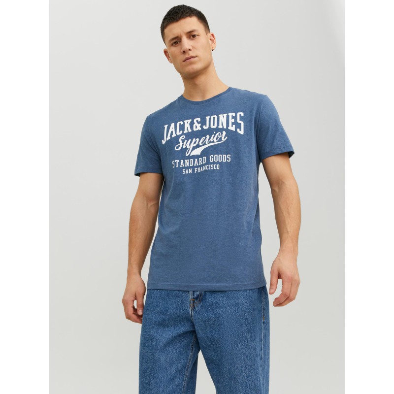 JACK & JONES Logo T-shirt - Ensign Blue