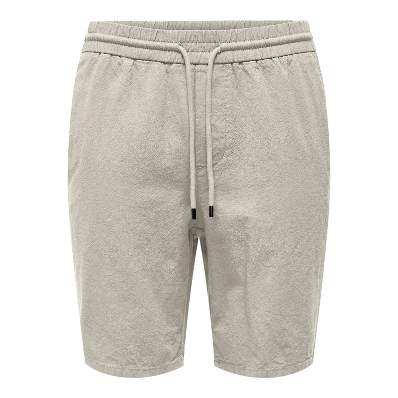 ONLY & SONS Linus Loose Hør Shorts - Silver Linning