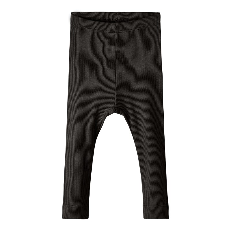 NAME IT Mini Rib Leggings - Sort