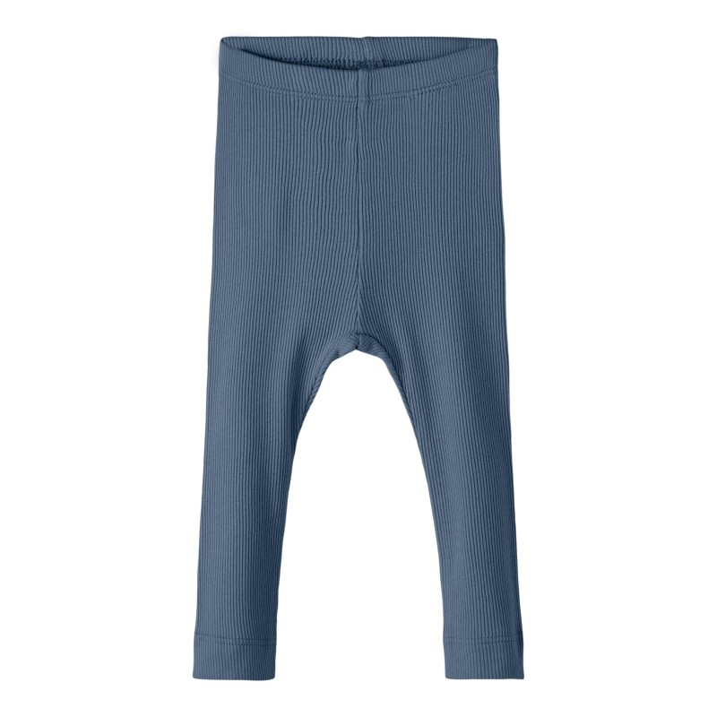 NAME IT Mini Rib Leggings - Bluefin