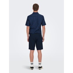 ONLY & SONS Linus Loose Hør Shorts - Dark Navy