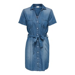 JDY Denim Skjorte Kjole - Medium Blue Denim
