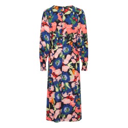 FRANSA Mosa Langærmet Kjole Med Print - Red Alert