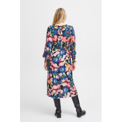 FRANSA Mosa Langærmet Kjole Med Print - Red Alert