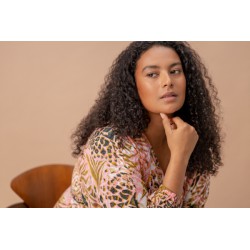 FRANSA Plus Wrap Kjole Med Print - Rose Shadow