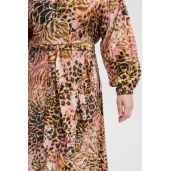 FRANSA Plus Wrap Kjole Med Print - Rose Shadow