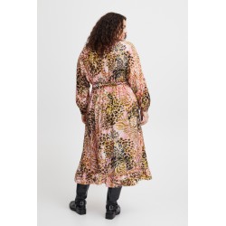 FRANSA Plus Wrap Kjole Med Print - Rose Shadow