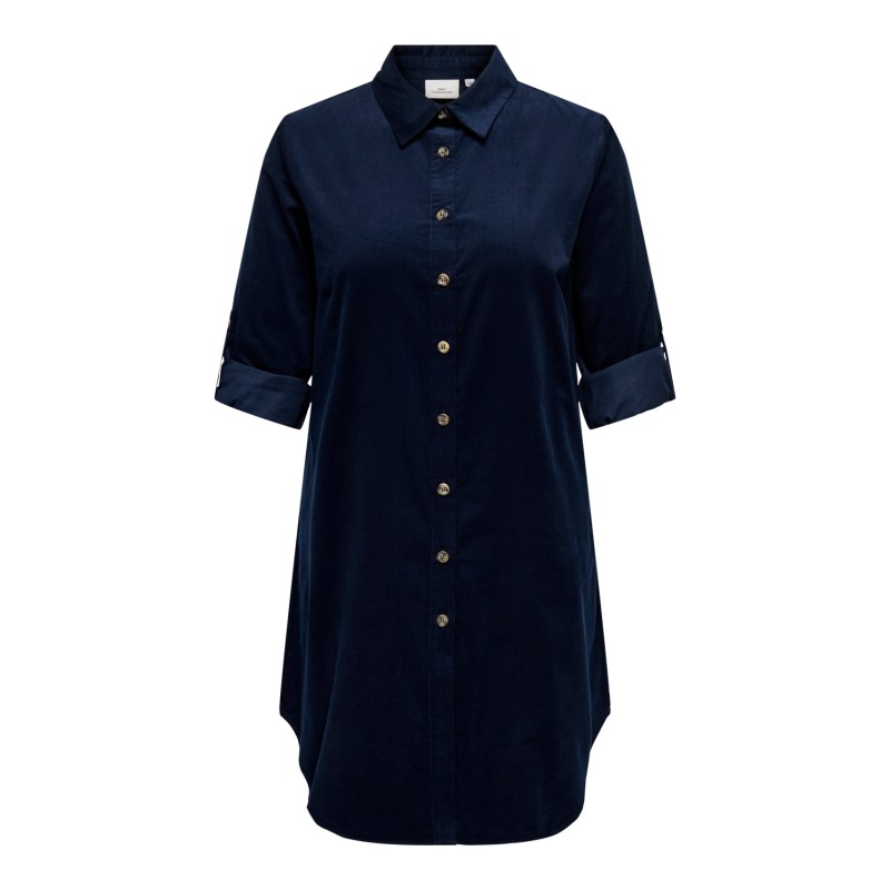 ONLY CARMAKOMA Wini Langærmet Shirt Kjole Vævet - Dress Blues