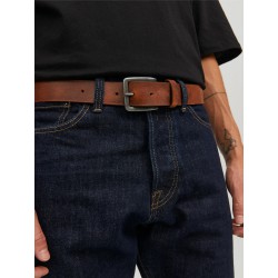 JACK & JONES Victor Læder Bælte - Mocha Bisque