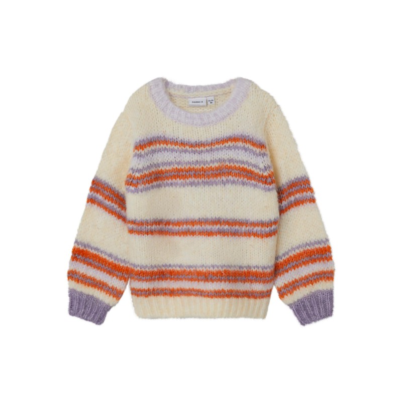 NAME IT Mini Lahelle Strik Pullover - Buttercream