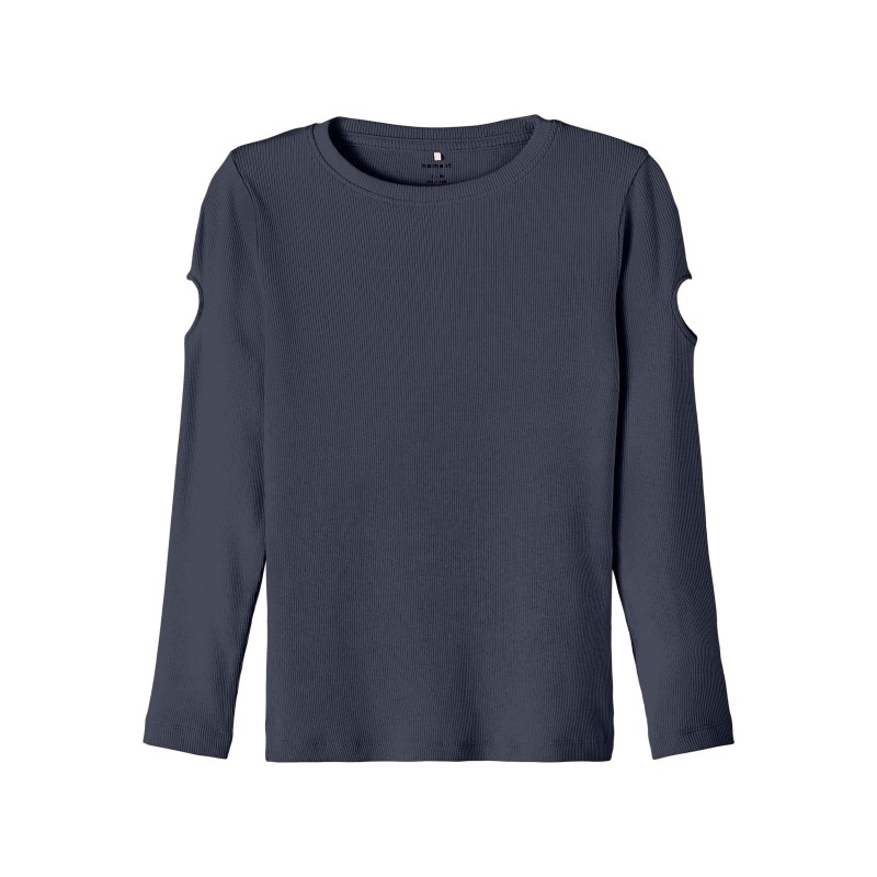 NAME IT Kids Luana Langærmet Slim Top - Dark Sapphire