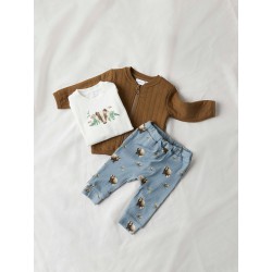 NAME IT Baby Langærmet Quilt Cardigan - Kangaroo