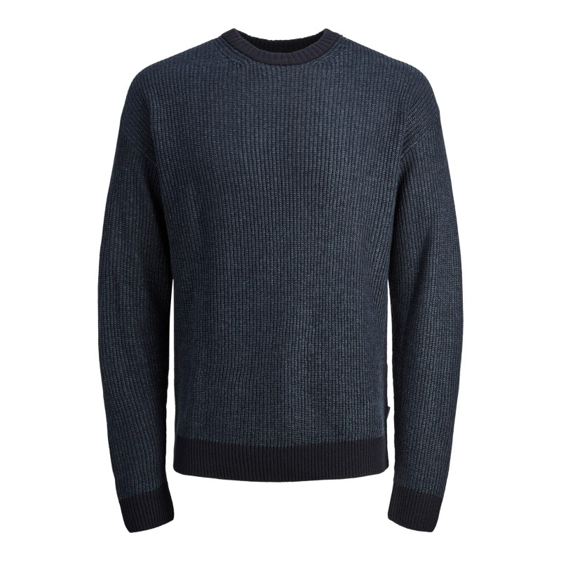 JACK & JONES Jorrib Knit Crew Neck - Total Eclipse