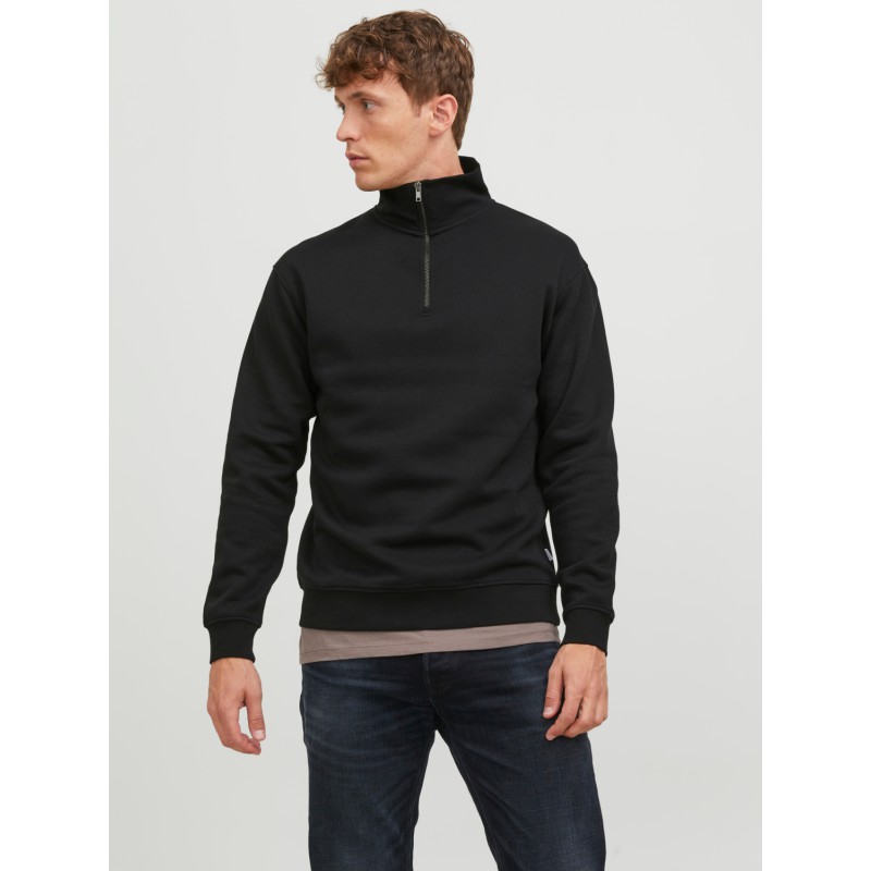 JACK & JONES Ebradley Sweat Half Zip - Sort