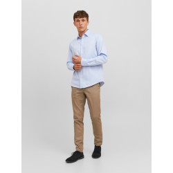 JACK & JONES Jprblabelfast Shirt Langærmet Sn - Cashmere Blue