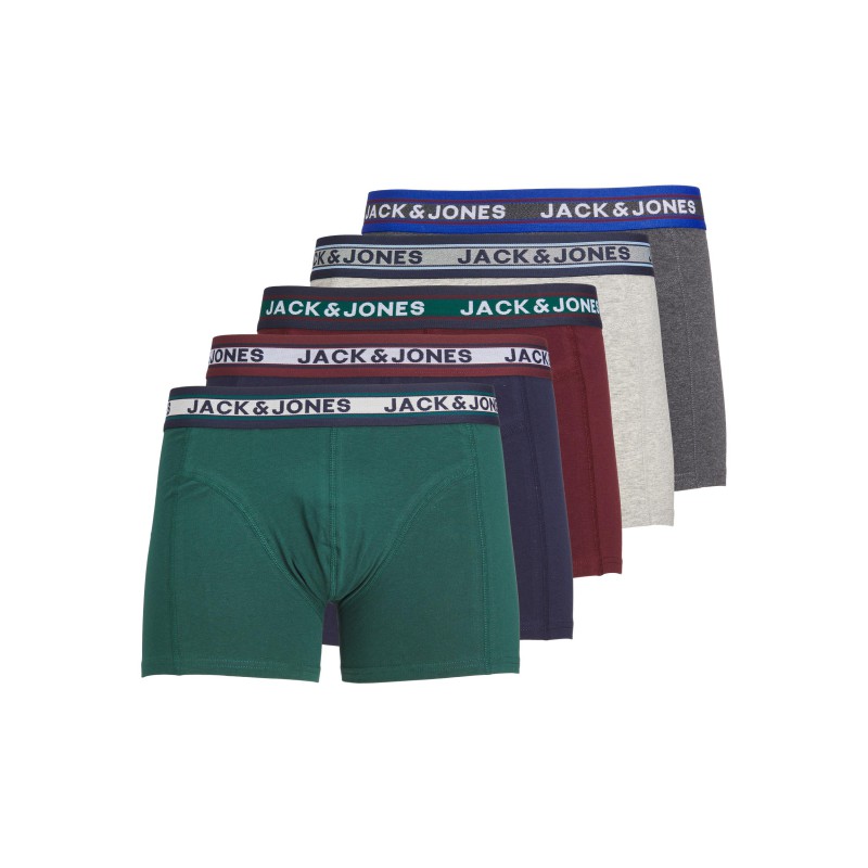 JACK & JONES Oliver Boxershorts 5-pak -  Dark Grey Melange