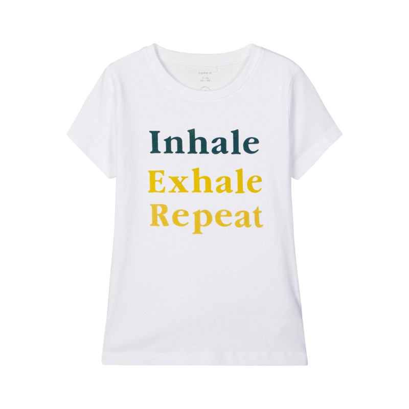 NAME IT Kids "EXHALE" T-shirt - Bright White