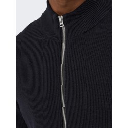 ONLY & SONS Phil Struktur Strik Cardigan - Dark Navy